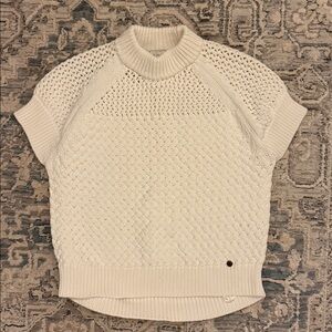 Ted Baker Stena Basket Stitch Cotton Blend Sweater In White